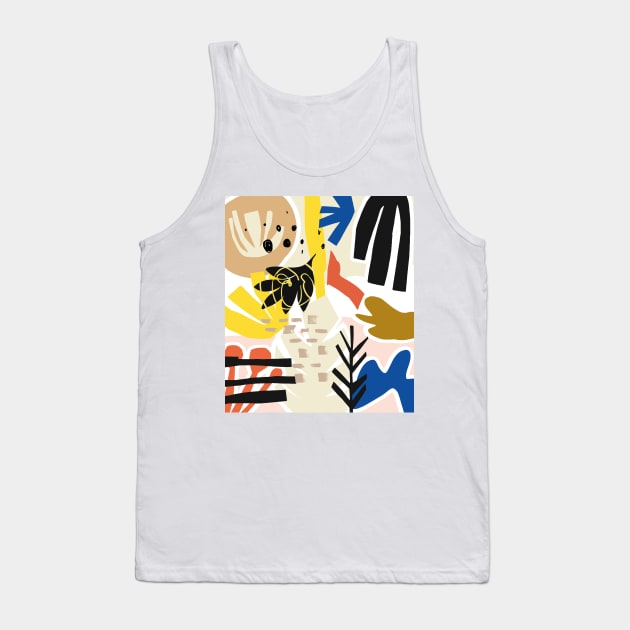 Abstract Cut Outs #shapeart #digitalart Tank Top by NJORDUR